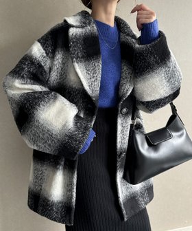 【ジュノア/JUNOAH】のシャギーコクーンショートコート 人気、トレンドファッション・服の通販 founy(ファニー) ファッション Fashion レディースファッション WOMEN アウター Coat Outerwear コート Coats |ID:prp329100004578481