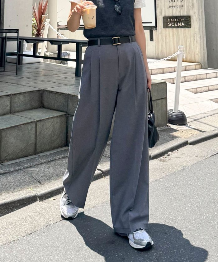 【その他のブランド/Other】の【吸水速乾/接触冷感/ウォッシャブル/防シワ加工】接触冷感タックスラックスパンツ インテリア・キッズ・メンズ・レディースファッション・服の通販 founy(ファニー) https://founy.com/ ファッション Fashion レディースファッション Fashion for Women パンツ Pants & Trousers 2025年 2025 2025春夏・S/S Spring/Summer 2025 SS25 おすすめ Recommended / Our Picks ウォッシャブル Machine Washable スラックス Slacks, Dress Pants ダウン Down, Puffer リラックス Relax, Relaxed Fit 吸水 Absorbent, Quick-Dry |ID: prp329100004578510 ipo3291000000032692877
