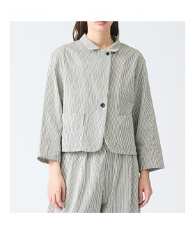 【マーコート/MARcourt】のmizuiro ind ヒッコリーシャツジャケット 人気、トレンドファッション・服の通販 founy(ファニー) ファッション Fashion レディースファッション Fashion for Women アウター Coat / Outerwear Collection レディースジャケット・軽アウター Jackets コンパクト Compact, Small Size ショート Short, Short Length ジャケット Jacket, Outerwear フロント Front, Front Design ベスト Vest, Waistcoat ポケット Pocket, Pocket Detail 春 Spring |ID:prp329100004578570