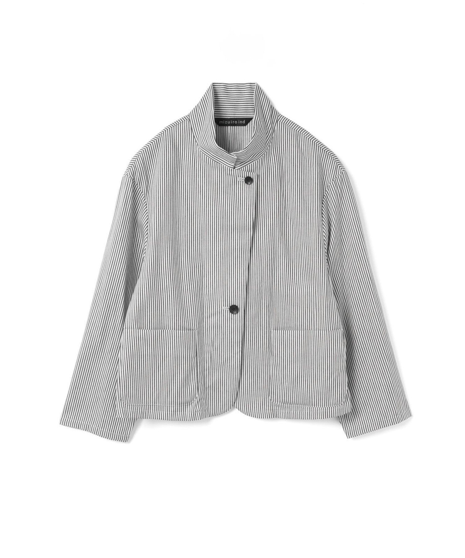 【マーコート/MARcourt】のmizuiro ind ヒッコリーシャツジャケット インテリア・キッズ・メンズ・レディースファッション・服の通販 founy(ファニー) 　ファッション　Fashion　レディースファッション　Fashion for Women　アウター　Coat / Outerwear Collection　レディースジャケット・軽アウター　Jackets　コンパクト　Compact, Small Size　ショート　Short, Short Length　ジャケット　Jacket, Outerwear　フロント　Front, Front Design　ベスト　Vest, Waistcoat　ポケット　Pocket, Pocket Detail　春　Spring　キナリA|ID: prp329100004578570 ipo3291000000032765381