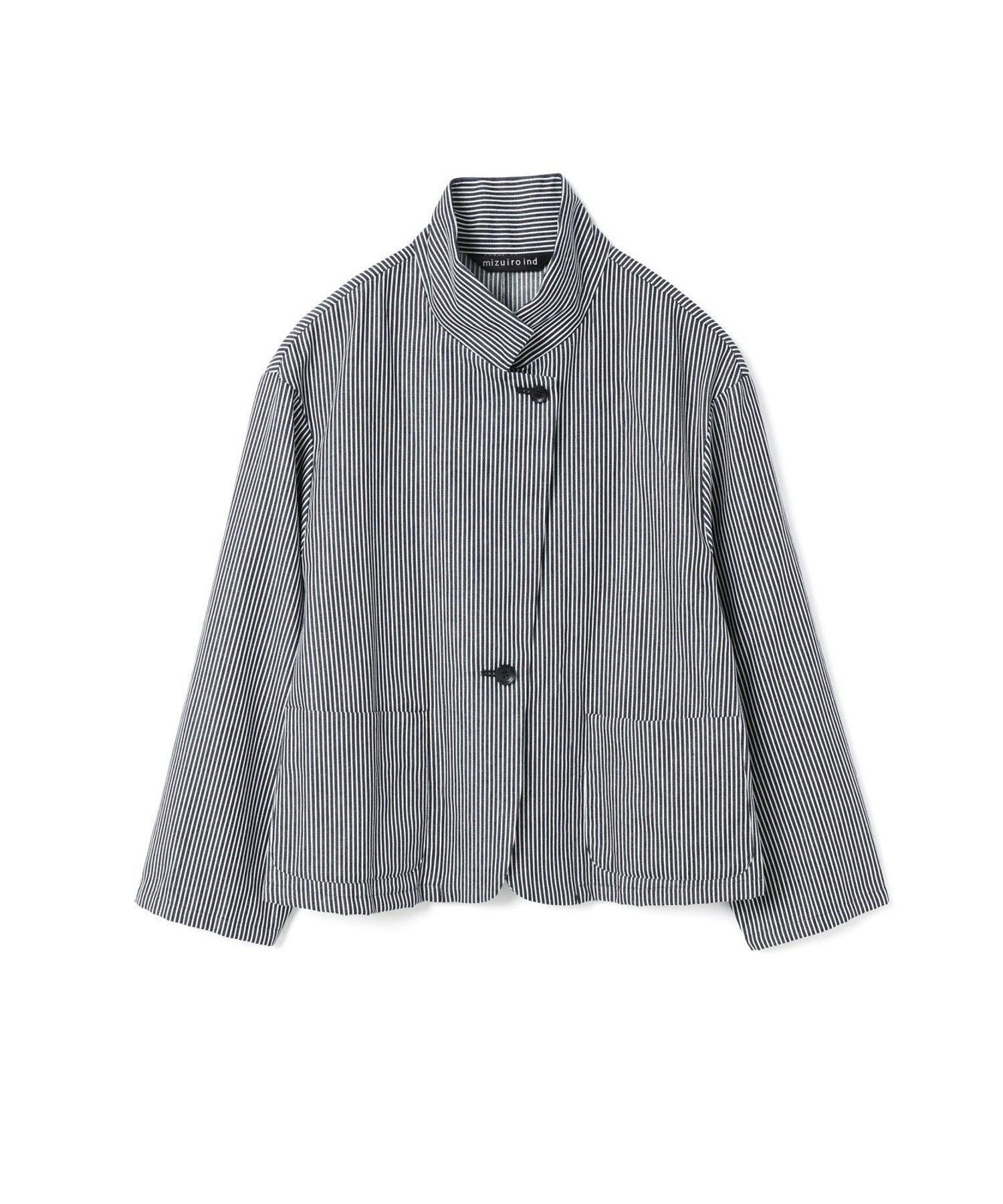 【マーコート/MARcourt】のmizuiro ind ヒッコリーシャツジャケット インテリア・キッズ・メンズ・レディースファッション・服の通販 founy(ファニー) 　ファッション　Fashion　レディースファッション　Fashion for Women　アウター　Coat / Outerwear Collection　レディースジャケット・軽アウター　Jackets　コンパクト　Compact, Small Size　ショート　Short, Short Length　ジャケット　Jacket, Outerwear　フロント　Front, Front Design　ベスト　Vest, Waistcoat　ポケット　Pocket, Pocket Detail　春　Spring　インディゴ|ID: prp329100004578570 ipo3291000000032765383