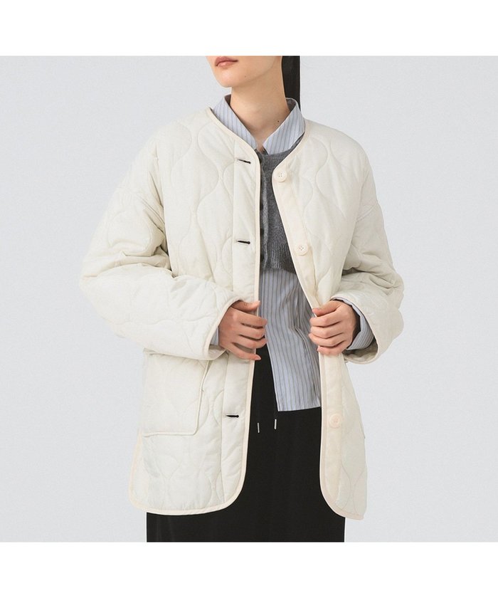 【ビームス ウイメン/BEAMS】のキルティング ノーカラー ブルゾン インテリア・キッズ・メンズ・レディースファッション・服の通販 founy(ファニー) https://founy.com/ ファッション Fashion レディースファッション Fashion for Women アウター Coat / Outerwear Collection ブルゾンジャケット・スポーティアウター Blouson Jackets 春 Spring キルティング Quilted, Quilting ショルダー Shoulder, Shoulder Strap スウェット / スエット Sweatshirt, Sweatwear スリット Slit, Slit Detail トレンド Trend, Trending Now ドロップ Drop Shoulder, Dropped Style パッチ Patch, Appliqué フラップ Flap, Flap Pocket ブルゾン Blouson, Bomber Jacket ポケット Pocket, Pocket Detail ロング Long, Long-Length ワイド Wide, Wide Fit おすすめ Recommended / Our Picks |ID: prp329100004578601 ipo3291000000033289476