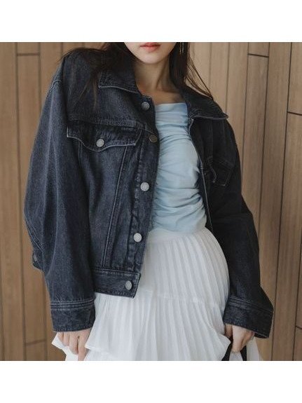 【スナイデル/SNIDEL】のタックGジャン インテリア・キッズ・メンズ・レディースファッション・服の通販 founy(ファニー) 　ファッション　Fashion　レディースファッション　Fashion for Women　アウター　Coat / Outerwear Collection　ウェーブ　Wavy Pattern　オーガニック　Organic Cotton　春　Spring　ショルダー　Shoulder, Shoulder Strap　スタンダード　Standard, Basic　ストレート　Straight, Straight Cut　デニム　Denim, Jeans Material　ドロップ　Drop Shoulder, Dropped Style　ポケット　Pocket, Pocket Detail　おすすめ　Recommended / Our Picks　BLK[009]|ID: prp329100004578618 ipo3291000000032647230