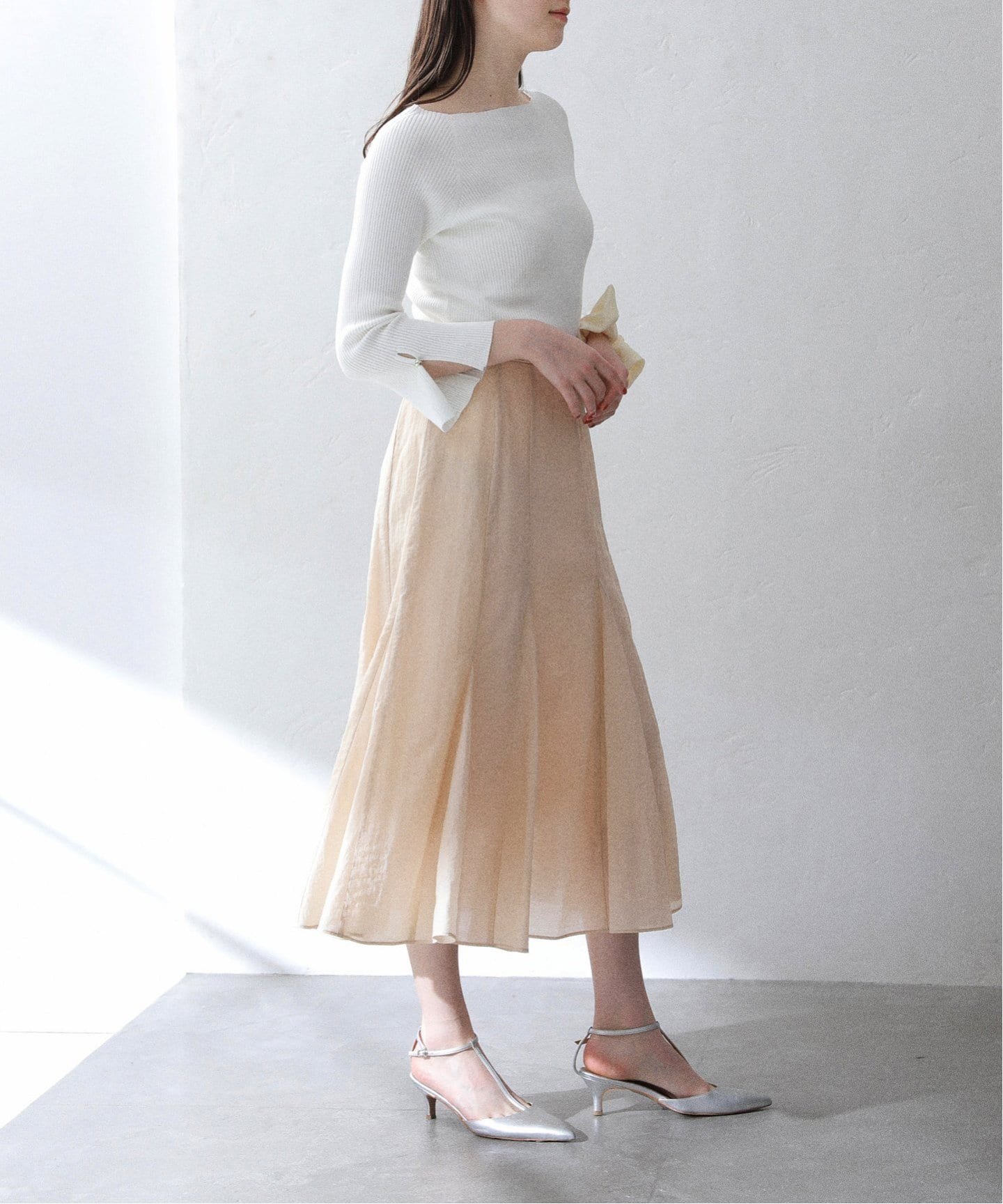 【ラ トータリテ/La TOTALITE】の【洗える】シアーフレアスカート インテリア・キッズ・メンズ・レディースファッション・服の通販 founy(ファニー) 　ファッション　Fashion　レディースファッション　Fashion for Women　スカート　Skirts　Aライン・フレアスカート　A-Line & Flared Skirts　2025年　2025　2025春夏・S/S　Spring/Summer 2025 SS25　エアリー　Airy Texture　コンパクト　Compact, Small Size　シアー　Sheer, See-Through　フレア　Flare, Flared　エレガント 上品　Elegant　夏　Summer　春　Spring　S/S・春夏　SS, Spring/Summer, Warm Season　洗える　Machine Washable　ベージュ|ID: prp329100004578664 ipo3291000000032723210