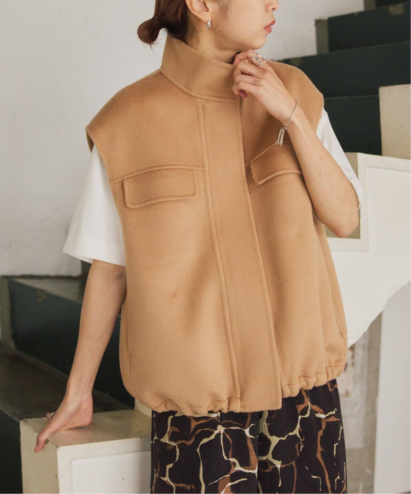 【ヴェルメイユ パー イエナ/VERMEIL par iena】のスリーブレスリバーブルゾン 人気、トレンドファッション・服の通販 founy(ファニー) 　ファッション　Fashion　レディースファッション　Ladies' Fashion Online　アウター　Coat Outerwear　ブルゾン　Blouson/Jackets　2025年　2025　2025-2026秋冬・A/W　Aw/Autumn/Winter/Fw/Fall/2025-2026　おすすめ　Recommend　ドローコード　Draw Cord　 other-1|ID: prp329100004579321 ipo3291000000032440949