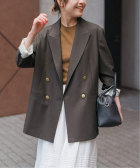 【スピック&スパン/Spick & Span】のウールブレンドダブルブレストジャケット 人気、トレンドファッション・服の通販 founy(ファニー) ファッション Fashion レディースファッション Ladies' Fashion Online アウター Coat Outerwear ジャケット Jackets ジャケット Jacket |ID:prp329100004579337