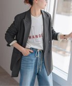 【スピック&スパン/Spick & Span】のウールブレンドダブルブレストジャケット 人気、トレンドファッション・服の通販 founy(ファニー) ファッション Fashion レディースファッション Ladies' Fashion Online アウター Coat Outerwear ジャケット Jackets ジャケット Jacket thumbnail グレー|ID: prp329100004579337 ipo3291000000032441114