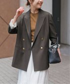 【スピック&スパン/Spick & Span】のウールブレンドダブルブレストジャケット ブラウン|ID: prp329100004579337 ipo3291000000033847362