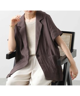 【グレディブリリアン/Gready Brilliant】のシアーテーラード5分袖ジャケット 人気、トレンドファッション・服の通販 founy(ファニー) ファッション Fashion レディースファッション Fashion for Women アウター Coat / Outerwear Collection レディースジャケット・軽アウター Jackets シアー Sheer, See-Through ジャケット Jacket, Outerwear テーラード Tailored, Tailored Fit 夏 Summer |ID:prp329100004579352