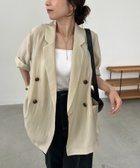 【カプリシューレマージュ/CAPRICIEUX LEMAGE】の【夏の羽織りにおすすめ】シアー半袖ジャケット ベージュ|ID: prp329100004579371 ipo3291000000032441390