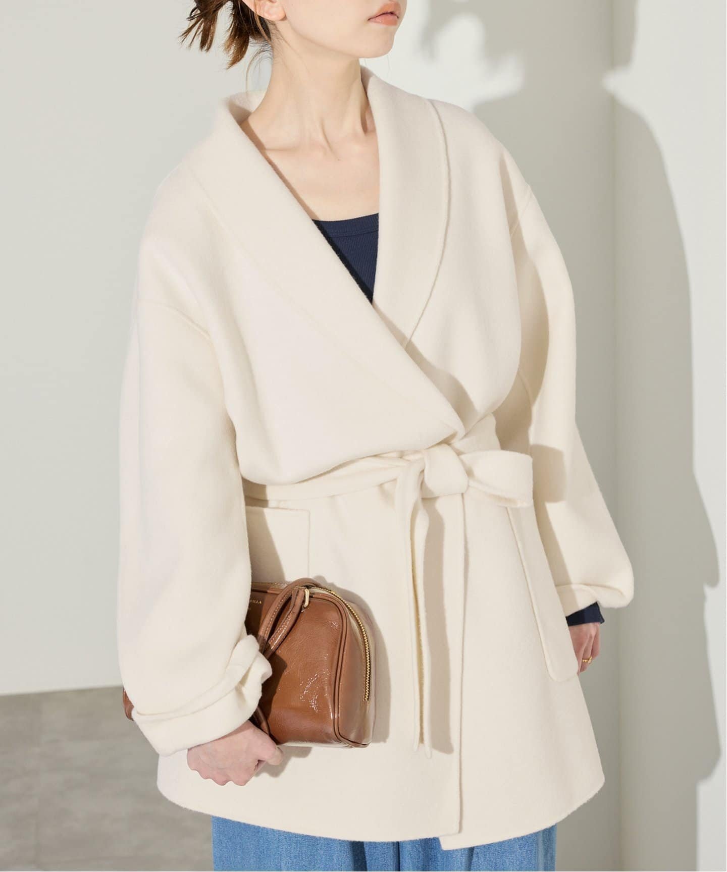【スローブ イエナ/SLOBE IENA】のSUPER140 ダブルフェイスベルテッドコート インテリア・キッズ・メンズ・レディースファッション・服の通販 founy(ファニー) 　ファッション　Fashion　レディースファッション　Fashion for Women　アウター　Coat / Outerwear Collection　コート・ロングコート・ピーコート　Long Coats, Peacoats & More　2025年　2025　2025-2026秋冬・A/W　Autumn/Winter 2025–26 AW25–26　ショート　Short, Short Length　ショール　Shawl, Wrap　ダブル　Double, Double-Breasted　トレンド　Trend, Trending Now　フェイス　Face, Facial Design　ポケット　Pocket, Pocket Detail　ミドル　Middle Length, Mid Height　エレガント 上品　Elegant　ナチュラル|ID: prp329100004579392 ipo3291000000032744834