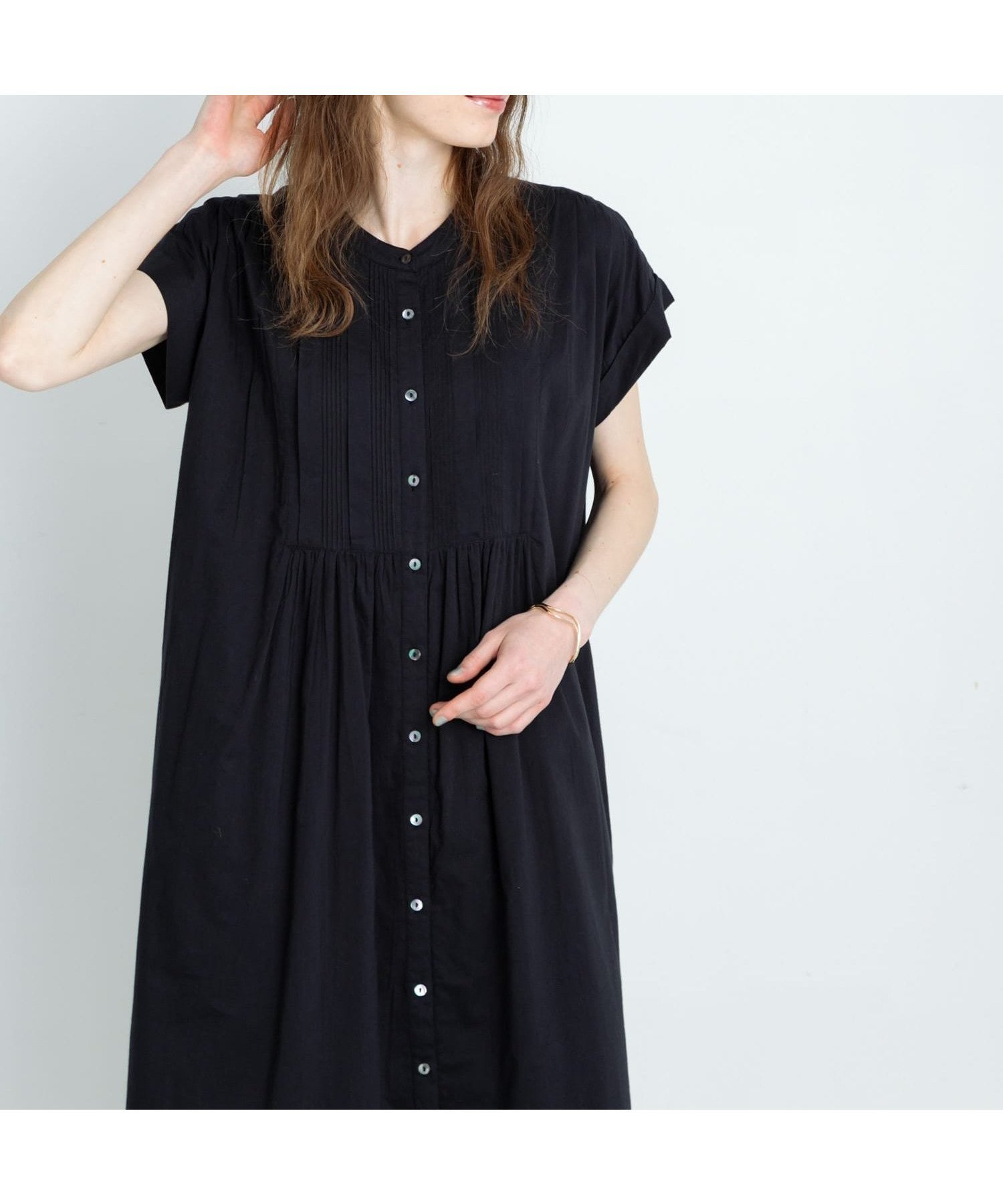 【サニーレーベル/Sonny Label / URBAN RESEARCH】のエアリーコットンピンタックワンピース インテリア・キッズ・メンズ・レディースファッション・服の通販 founy(ファニー) 　ファッション　Fashion　レディースファッション　Ladies' Fashion Online　ワンピース　Dress　2025年　2025　2025春夏・S/S　Ss,Spring/Summer,2025　おすすめ　Recommend　インド　India　エアリー　Airy　ギャザー　Gather　デニム　Denim　フロント　Front　ヨーク　Yoke　夏　Summer　S/S・春夏　Ss・Spring/Summer　ブラック|ID: prp329100004579408 ipo3291000000032620460