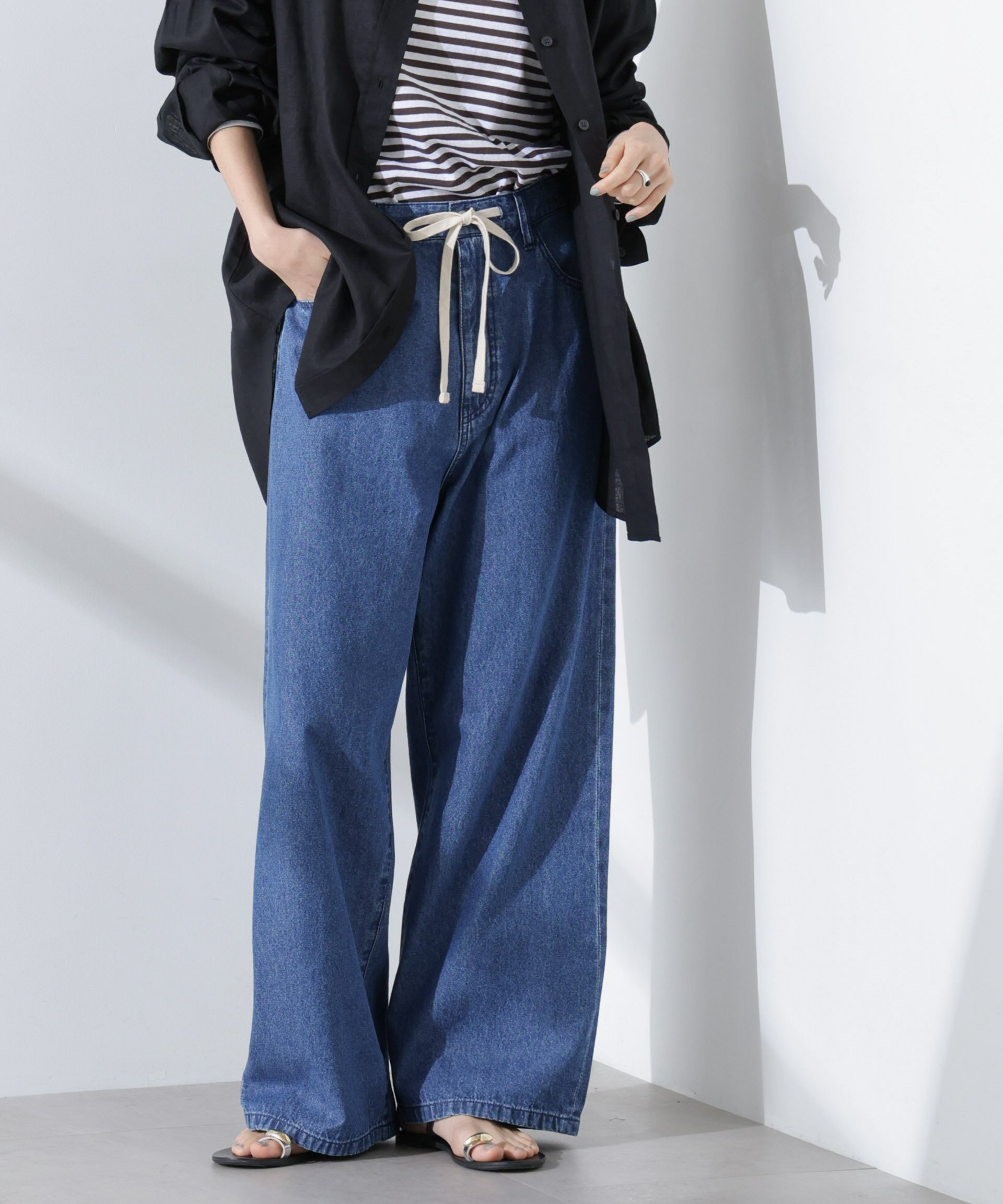 【ナノ ユニバース/nano universe】のドロストソフトデニム インテリア・キッズ・メンズ・レディースファッション・服の通販 founy(ファニー) 　ファッション　Fashion　レディースファッション　WOMEN　アクセサリー　Accessories　春　Spring　デニム　Denim　定番　Standard　ハンドバッグ　Handbag　パーカー　Hoodie　リラックス　Relax　ワイド　Wide　S/S・春夏　Ss・Spring/Summer　おすすめ　Recommend　夏　Summer　エレガント 上品　Elegant　2025年　2025　2025春夏・S/S　Ss,Spring/Summer,2025　ネイビー|ID: prp329100004579453 ipo3291000000032442059