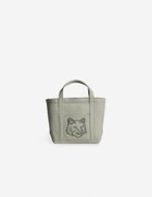 【メゾン キツネ/MAISON KITSUNE】のMaison Kitsune/FOX HEAD MINI TOTE COURT GREEN|ID: prp329100004579472 ipo3291000000032640458
