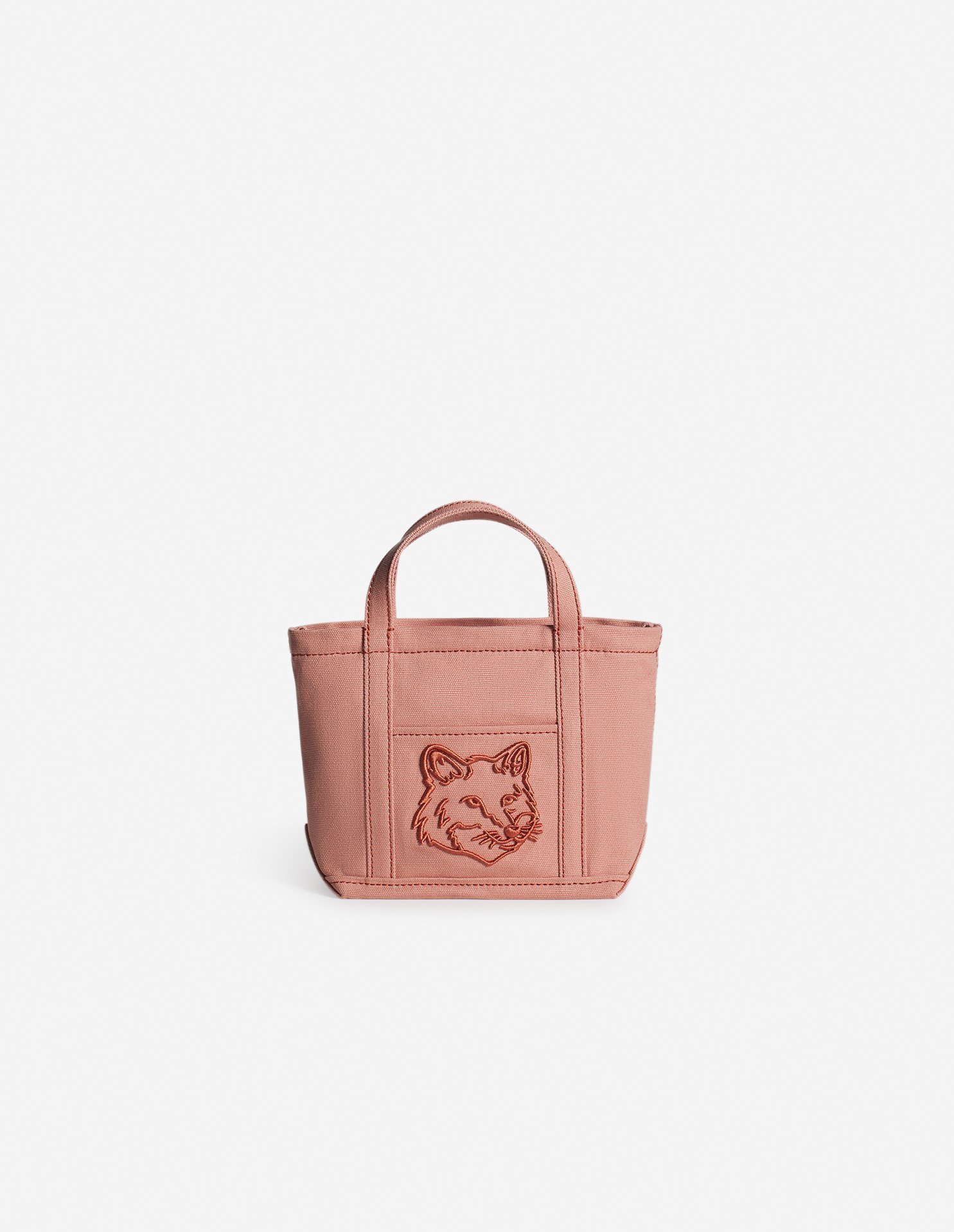 【メゾン キツネ/MAISON KITSUNE】のMaison Kitsune/FOX HEAD MINI TOTE インテリア・キッズ・メンズ・レディースファッション・服の通販 founy(ファニー) 　ファッション　Fashion　レディースファッション　Ladies' Fashion Online　バッグ　Bag　キャンバス　Canvas　グログラン　Grosgrain　ショルダー　Shoulder　ツイル　Twill　ハンド　Hand　フォックス　Fox　フロント　Front　ポケット　Pocket　夏　Summer　S/S・春夏　Ss・Spring/Summer　PORCELAINE PINK|ID: prp329100004579472 ipo3291000000032640460