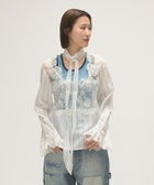 【ビームス ウイメン/BEAMS】のmaturely / レース アンド ストライプ ブラウス バック トゥ フロント WHITE|ID: prp329100004579556 ipo3291000000033719840