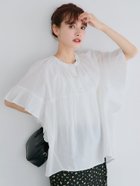 【コカ/COCA】のガーゼ袖フリルブラウス White|ID: prp329100004579613 ipo3291000000032659565