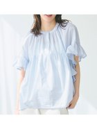 【コカ/COCA】のガーゼ袖フリルブラウス Lt.blue|ID: prp329100004579613 ipo3291000000032659568