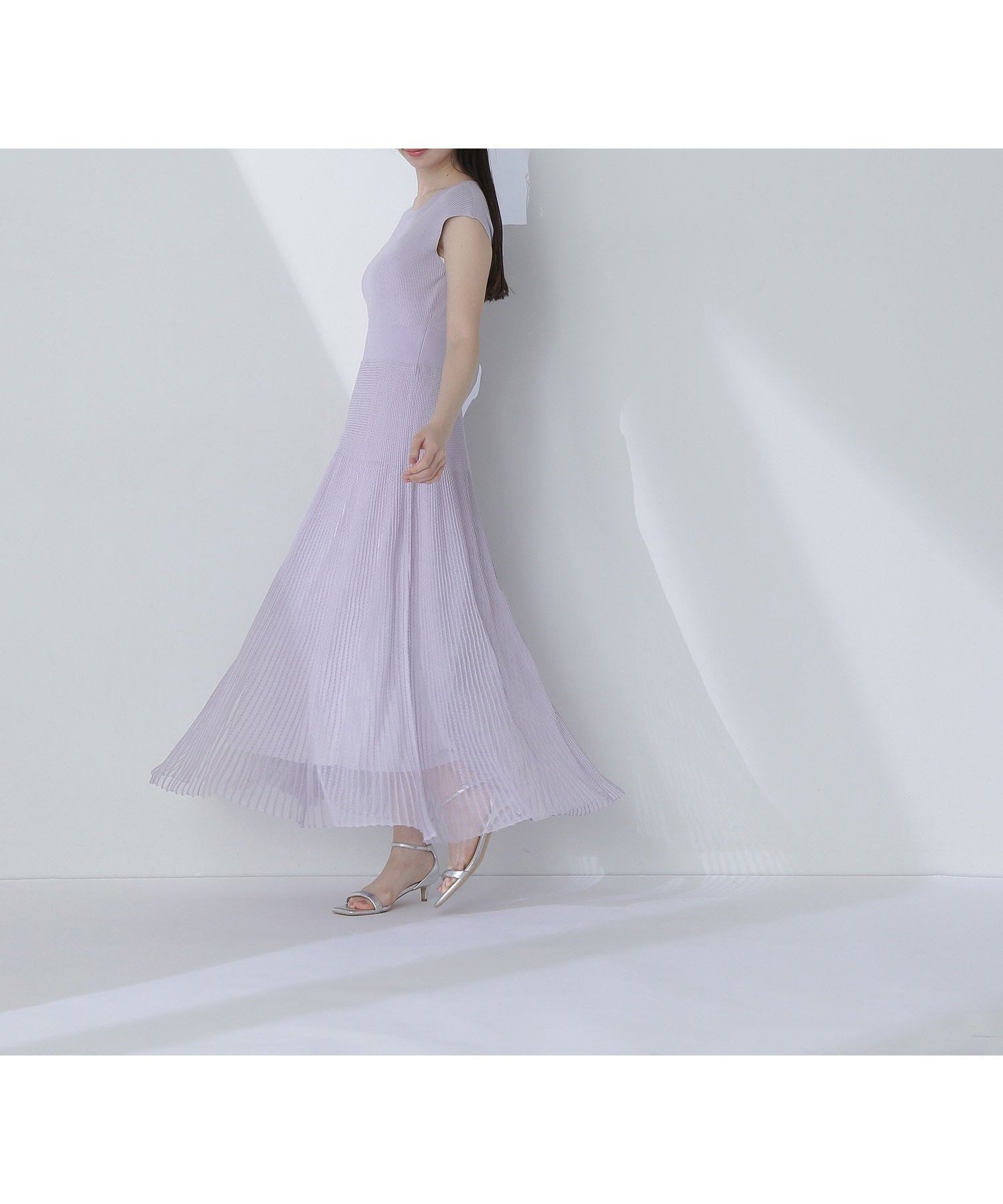【ナチュラル ビューティー ベーシック/NATURAL BEAUTY BASIC】のシアーストライプニットワンピース インテリア・キッズ・メンズ・レディースファッション・服の通販 founy(ファニー) 　ファッション　Fashion　レディースファッション　WOMEN　ワンピース　Dress　ニットワンピース　Knit Dresses　おすすめ　Recommend　シアー　Sheer　シンプル　Simple　ノースリーブ　No Sleeve　夏　Summer　パープル|ID: prp329100004579637 ipo3291000000032444036
