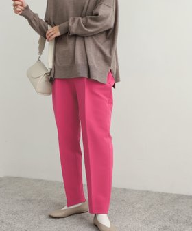 【アーバンリサーチ ドアーズ/URBAN RESEARCH DOORS】 ダブルクロスストレートイージーパンツ人気、トレンドファッション・服の通販 founy(ファニー) ファッション Fashion レディースファッション WOMEN パンツ Pants イエロー Yellow ウェーブ Wave くるぶし Ankle スウェット Sweat ストレート Straight センター Center ダブル Double リラックス Relax 冬 Winter |ID:prp329100004579641