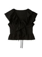 【フレイ アイディー/FRAY I.D】のコットンエンブロイダリーフリルブラウス BLK[009]|ID: prp329100004579643 ipo3291000000032697606