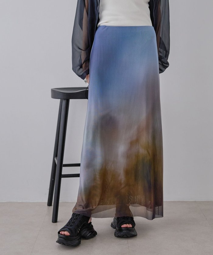 【ジーナシス/JEANASiS】のグラフィックシアースカート インテリア・キッズ・メンズ・レディースファッション・服の通販 founy(ファニー) https://founy.com/ ファッション Fashion レディースファッション Fashion for Women スカート Skirts おすすめ Recommended / Our Picks スリット Slit, Slit Detail トレンド Trend, Trending Now プリント Print, Printed Pattern ペチコート Petticoat, Underskirt メッシュ Mesh, Net Fabric 夏 Summer |ID: prp329100004579673 ipo3291000000032759354
