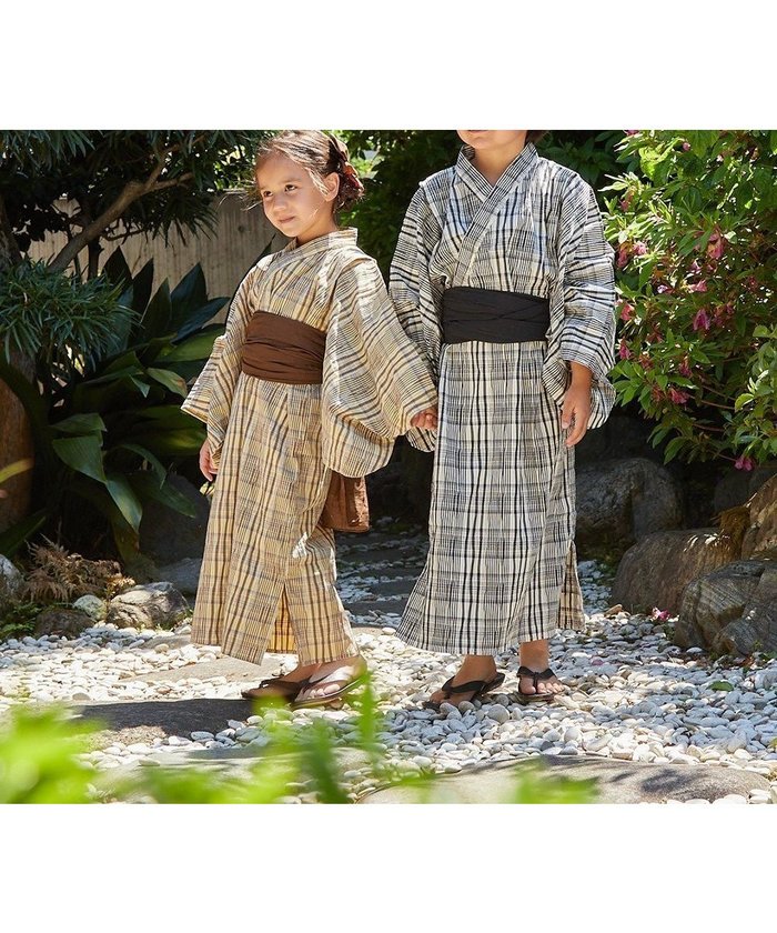 【リジェール/riziere / KIDS】のチェック柄プルオーバー浴衣セット インテリア・キッズ・メンズ・レディースファッション・服の通販 founy(ファニー) https://founy.com/ ファッション Fashion キッズファッション KIDS Children’s Clothing トップス・カットソー Tops/Tees/Kids おすすめ Recommend クラシカル Classical シンプル Simple チェック Check 夏 Summer |ID: prp329100004579697 ipo3291000000032690877