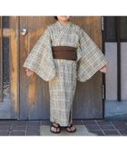 【リジェール/riziere / KIDS】のチェック柄プルオーバー浴衣セット BROWN|ID: prp329100004579697 ipo3291000000032690879