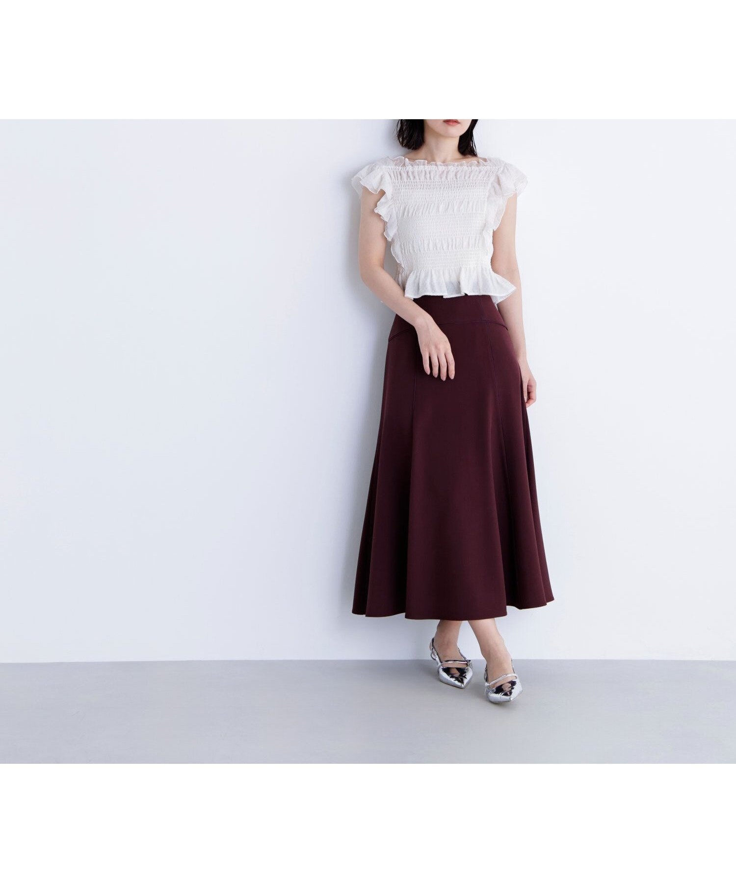 【ナチュラル ビューティー ベーシック/NATURAL BEAUTY BASIC】のサテンパイピングフレアスカート 人気、トレンドファッション・服の通販 founy(ファニー) 　ファッション　Fashion　レディースファッション　WOMEN　スカート　Skirt　Aライン/フレアスカート　Flared A-Line Skirts　カットソー　Cut And Sew　シンプル　Simple　フレア　Flare　夏　Summer　秋　Autumn/Fall　 other-1|ID: prp329100004579704 ipo3291000000032488210