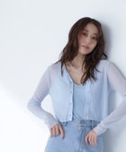 【ナチュラル ビューティー ベーシック/NATURAL BEAUTY BASIC】のシアーカーデ リブカップ付きニットキャミソール パウダーブルー|ID: prp329100004579757 ipo3291000000032445755