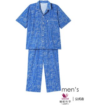 【ワコール 睡眠科学/wacoal suimin / MEN】のワコール 睡眠科学 パジャマ 5分袖 半袖 8分丈 綿100%(本体) メンズ 人気、トレンドファッション・服の通販 founy(ファニー) ファッション Fashion メンズファッション Men's Style Online なめらか Smooth パジャマ Pajamas プリント Print ボトム Bottom メンズ Mens モチーフ Motif 半袖 Short Sleeve 手描き Hand Drawn |ID:prp329100004579831