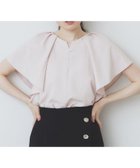 【インデックス/INDEX】の《7色展開/S-LLサイズ》フリルタックスリーブキーネックブラウス【吸水速乾/洗濯機可/イージーアイロン/抗ピル】 ライトピンク|ID: prp329100004579852 ipo3291000000033612520