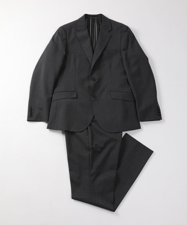 【メンズビギトーキョー/Men's Bigi / MEN】のヘリンボーンストライプスーツセットアップ インテリア・キッズ・メンズ・レディースファッション・服の通販 founy(ファニー) 　ファッション　Fashion　メンズファッション　Men's Style Online　セットアップ　Setup/Men　クラシカル　Classical　スタイリッシュ　Stylish　ストライプ　Stripe　スリム　Slim　スーツ　Suit　セットアップ　Set Up　パターン　Pattern　ビジネス 仕事 通勤　Business　ヘリンボーン　Herringbone　モダン　Modern　グレー|ID: prp329100004579866 ipo3291000000032657273