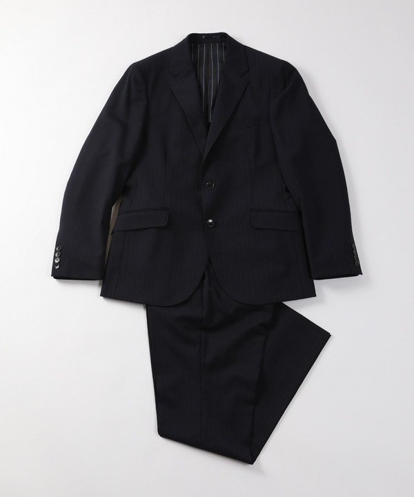 【メンズビギトーキョー/Men's Bigi / MEN】のヘリンボーンストライプスーツセットアップ インテリア・キッズ・メンズ・レディースファッション・服の通販 founy(ファニー) 　ファッション　Fashion　メンズファッション　Men's Style Online　セットアップ　Setup/Men　クラシカル　Classical　スタイリッシュ　Stylish　ストライプ　Stripe　スリム　Slim　スーツ　Suit　セットアップ　Set Up　パターン　Pattern　ビジネス 仕事 通勤　Business　ヘリンボーン　Herringbone　モダン　Modern　ネイビー|ID: prp329100004579866 ipo3291000000032657274