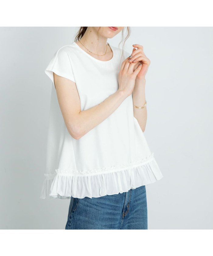 【サニーレーベル/Sonny Label / URBAN RESEARCH】のフリルヘムカットプルオーバー インテリア・キッズ・メンズ・レディースファッション・服の通販 founy(ファニー) https://founy.com/ ファッション Fashion レディースファッション Ladies' Fashion Online トップス・カットソー Tops/Tshirt プルオーバー Pullover 2025年 2025 2025春夏・S/S Ss,Spring/Summer,2025 おすすめ Recommend なめらか Smooth カットソー Cut And Sew スラックス Slacks デニム Denim トレンド Trend フリル Frills 夏 Summer S/S・春夏 Ss・Spring/Summer |ID: prp329100004579869 ipo3291000000032624123