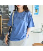 【フリークスストア/FREAK'S STORE】の花柄 カットワーク 刺繍 ルーズ 半袖 Tシャツ【限定展開】 ブルー|ID: prp329100004579874 ipo3291000000033581101