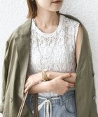 【シップス フォー ウィメン/SHIPS】の手洗い可能 ラッセル レース ノースリーブ オフホワイト|ID: prp329100004579933 ipo3291000000033648753