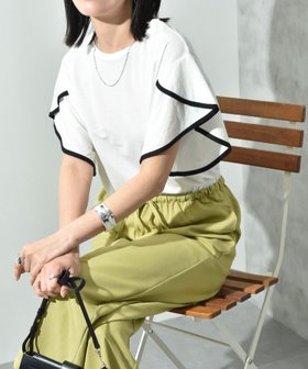 【インタープラネット/INTERPLANET】の接触冷感カノコ袖パイピングプルオーバー 人気、トレンドファッション・服の通販 founy(ファニー) ファッション Fashion レディースファッション Fashion for Women トップス・カットソー Cut & Sew Tops カジュアルプルオーバー・ニットトップス Pullovers & Knit Tops / Casual Pullovers おすすめ Recommended / Our Picks デニム Denim, Jeans Material ベーシック Basic, Essential |ID:prp329100004579961