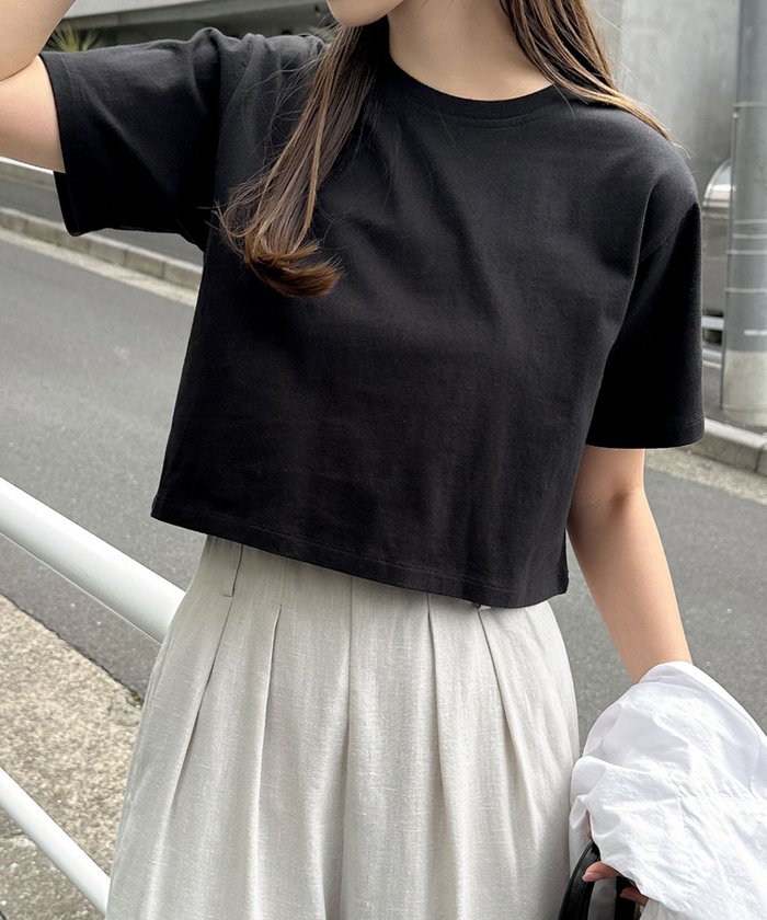 【その他のブランド/Other】のコットン ショート丈 半袖 Tシャツ インテリア・キッズ・メンズ・レディースファッション・服の通販 founy(ファニー) https://founy.com/ ファッション Fashion レディースファッション Fashion for Women トップス・カットソー Cut & Sew Tops シャツ・ブラウス・オフィスカジュアル Elegant Blouses & Button-Ups ロングTシャツ・Tシャツ Longline T-Shirts & Tees おすすめ Recommended / Our Picks コンパクト Compact, Small Size サロペット Overalls, Salopette ショート Short, Short Length バランス Balance, Style Balance ボトム Bottoms, Lower Wear 半袖 Short Sleeve, Half Sleeve |ID: prp329100004579993 ipo3291000000032972263