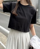 【その他のブランド/Other】のコットン ショート丈 半袖 Tシャツ ブラック|ID: prp329100004579993 ipo3291000000032972267