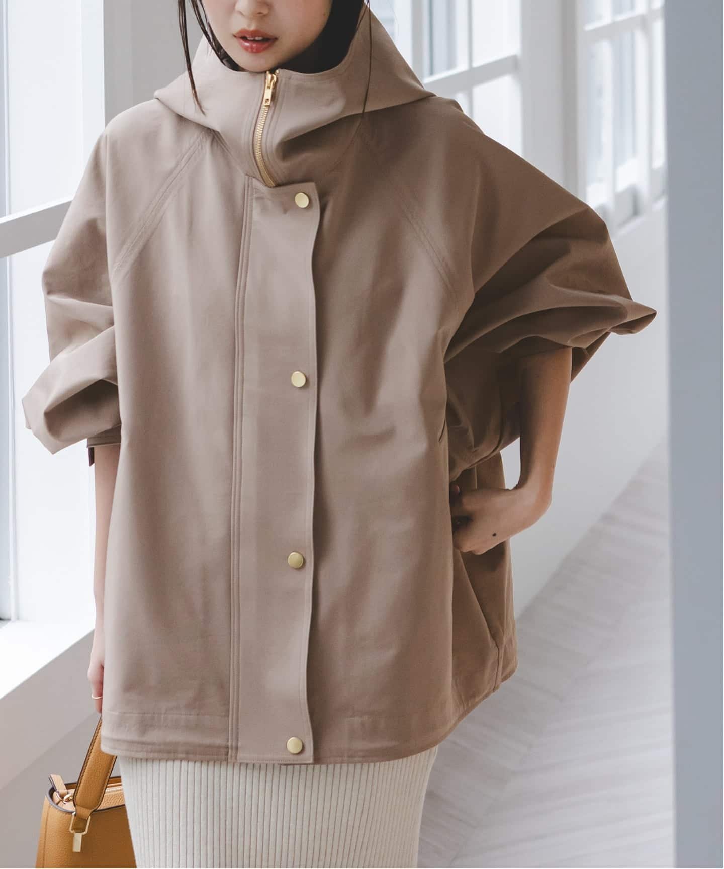 【ノーブル / スピック&スパン/NOBLE / Spick & Span】の《追加 》ハイツイストダブルクロスフーディブルゾン インテリア・キッズ・メンズ・レディースファッション・服の通販 founy(ファニー) 　ファッション　Fashion　レディースファッション　Fashion for Women　アウター　Coat / Outerwear Collection　ブルゾンジャケット・スポーティアウター　Blouson Jackets　ブルゾン　Blouson, Bomber Jacket　人気　Popular, Best Seller　再入荷　Restock / Back in Stock　春　Spring　ブラウン D|ID: prp329100004580032 ipo3291000000033256720