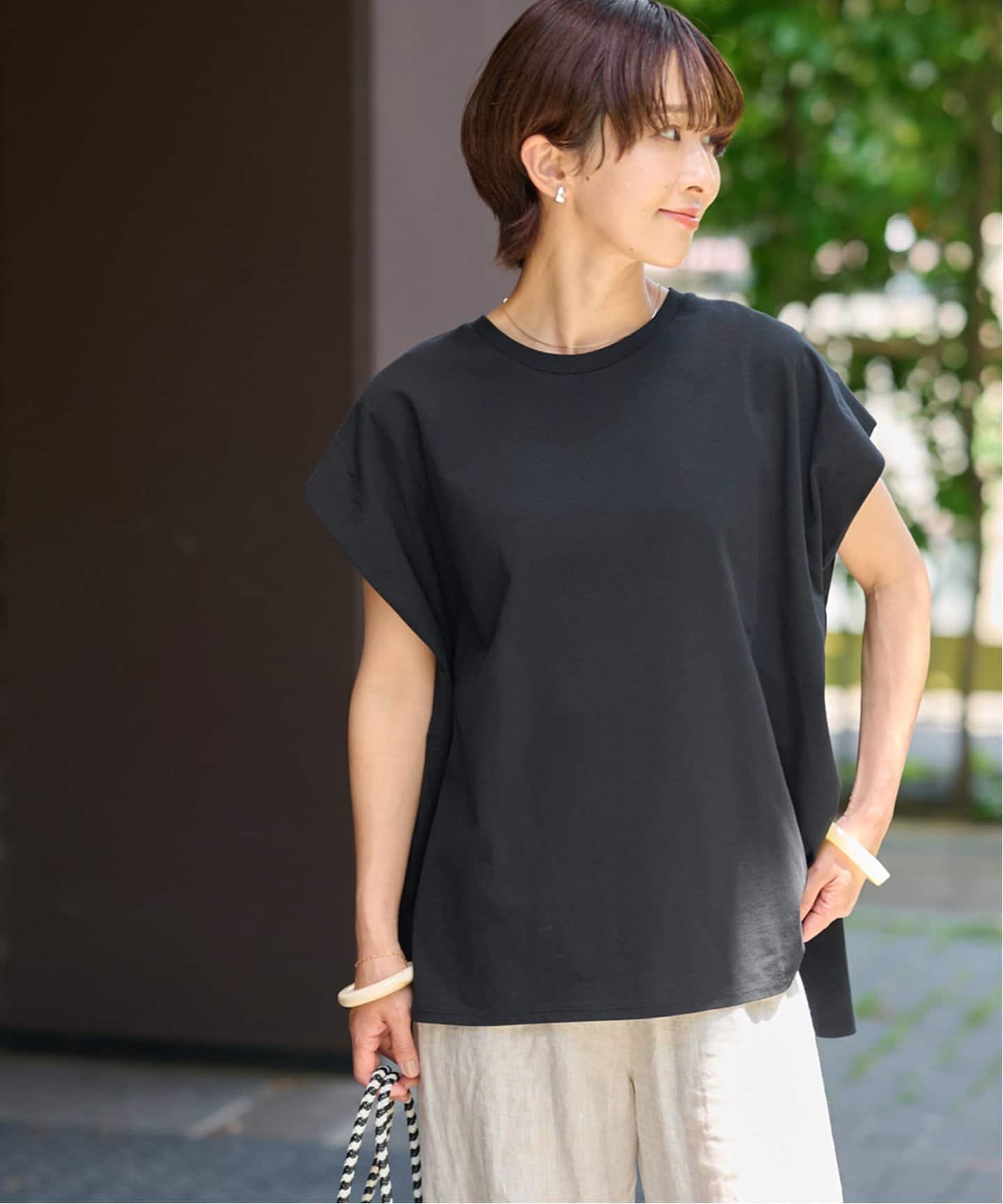 【ジャーナルスタンダード レリューム/JOURNAL STANDARD relume】の《追加》オーガニックコットン汗ジミタックプルオーバー インテリア・キッズ・メンズ・レディースファッション・服の通販 founy(ファニー) 　ファッション　Fashion　レディースファッション　WOMEN　トップス・カットソー　Tops/Tshirt　プルオーバー　Pullover　2025年　2025　2025春夏・S/S　Ss,Spring/Summer,2025　ブラック|ID: prp329100004580060 ipo3291000000032494428