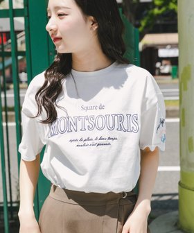 【アイテムズアーバンリサーチ/ITEMS URBAN RESEARCH】のロゴ刺繍半袖Tシャツ 人気、トレンドファッション・服の通販 founy(ファニー) ファッション Fashion レディースファッション Fashion for Women トップス・カットソー Cut & Sew Tops シャツ・ブラウス・オフィスカジュアル Elegant Blouses & Button-Ups ロングTシャツ・Tシャツ Longline T-Shirts & Tees 2025年 2025 2025春夏・S/S Spring/Summer 2025 SS25 シンプル Simple, Minimal デニム Denim, Jeans Material リラックス Relax, Relaxed Fit ワイド Wide, Wide Fit 半袖 Short Sleeve, Half Sleeve 夏 Summer S/S・春夏 SS, Spring/Summer, Warm Season |ID:prp329100004580069