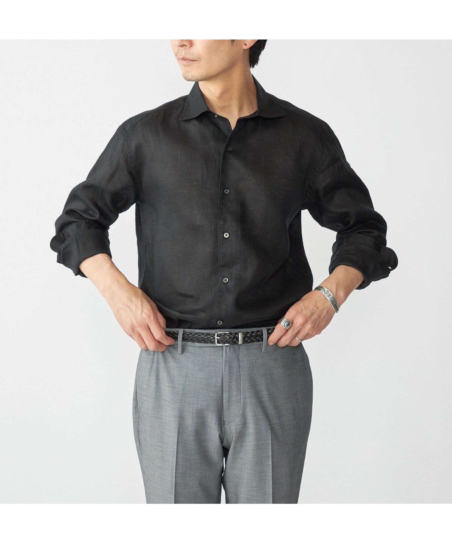 【シップス/SHIPS / MEN】のSHIPS ウォッシュド リネン ソリッド シャツ インテリア・キッズ・メンズ・レディースファッション・服の通販 founy(ファニー) 　ファッション　Fashion　メンズファッション　Fashion for Men　おすすめ　Recommended / Our Picks　カフス　Cuff Design　ショーツ　Shorts, Short Pants　ジャケット　Jacket, Outerwear　ドレス　Dress, One-Piece　バランス　Balance, Style Balance　ラウンド　Round, Round Neck　リゾート　Resort, Vacation Style　リネン　Linen, Linen Fabric　エレガント 上品　Elegant　吸水　Absorbent, Quick-Dry　夏　Summer　ブラック|ID: prp329100004580073 ipo3291000000033000514