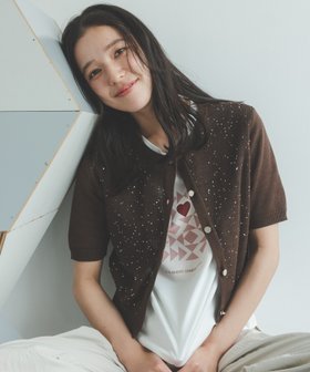 【エヌ ナチュラルビューティーベーシック/N.Natural Beauty basic】のスパンコールショートカーディガン 人気、トレンドファッション・服の通販 founy(ファニー) ファッション Fashion レディースファッション WOMEN トップス・カットソー Tops/Tshirt カーディガン Cardigans カーディガン Cardigan コンパクト Compact ショート Short スパンコール Sequins 無地 Plain Color |ID:prp329100004580095