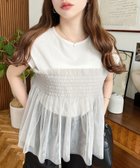 【その他のブランド/Other】のシャーリングビスチェレイヤード風チュールドッキングカットソー グレー|ID: prp329100004580112 ipo3291000000032654891