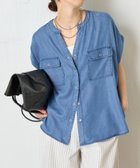 【その他のブランド/Other】の【大人カジュアルに決まる】ショートスリーブテンセルデニムシャツ 人気、トレンドファッション・服の通販 founy(ファニー) ファッション Fashion レディースファッション Fashion for Women トップス・カットソー Cut & Sew Tops シャツ・ブラウス・オフィスカジュアル Elegant Blouses & Button-Ups ショート Short, Short Length スマート Smart, Elegant スリット Slit, Slit Detail スリーブ Sleeve, Long Sleeve / Short Sleeve デニム Denim, Jeans Material 羽織 Haori, Light Jacket 再入荷 Restock / Back in Stock おすすめ Recommended / Our Picks thumbnail スカイブルー|ID: prp329100004580127 ipo3291000000033339020