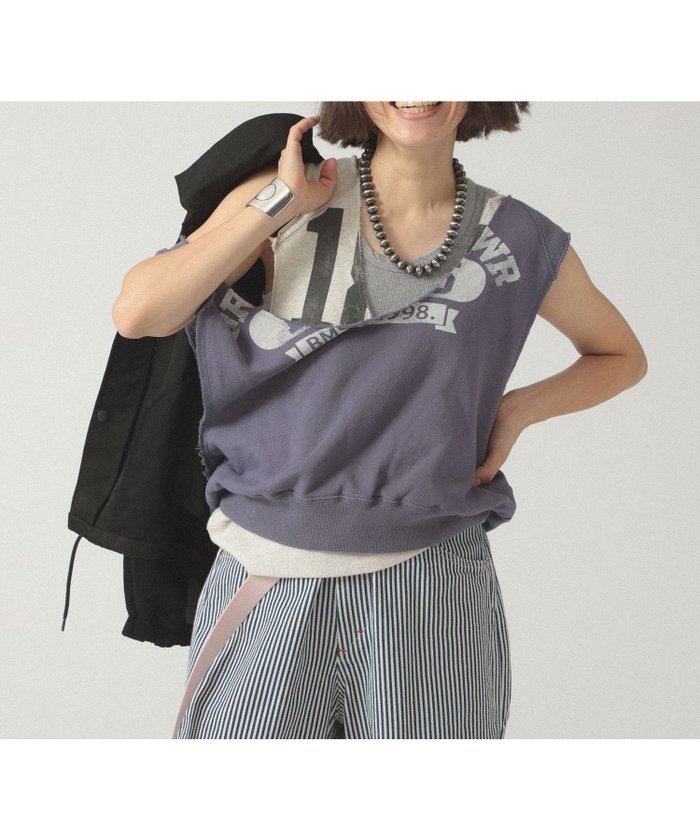 【ビームス ウイメン/BEAMS】の【7/25再値下げ】カットオフ スウェット ベスト インテリア・キッズ・メンズ・レディースファッション・服の通販 founy(ファニー) https://founy.com/ ファッション Fashion レディースファッション Fashion for Women アウター Coat / Outerwear Collection トップス・カットソー Cut & Sew Tops レディースパーカー・カジュアルフーディー Casual Hoodies & Sweatshirts ベスト&ジレ / 重ね着スタイル Vests & Gilets スウェット・クルーネックトップス Sweatshirts & Crewnecks / Relaxed Fit Sweat Tops インナー Innerwear カットオフ Cut-Off Design スウェット / スエット Sweatshirt, Sweatwear スリーブ Sleeve, Long Sleeve / Short Sleeve フロント Front, Front Design プリント Print, Printed Pattern ベスト Vest, Waistcoat ヴィンテージ Vintage Style 無地 Plain, Solid Color |ID: prp329100004580134 ipo3291000000033555452