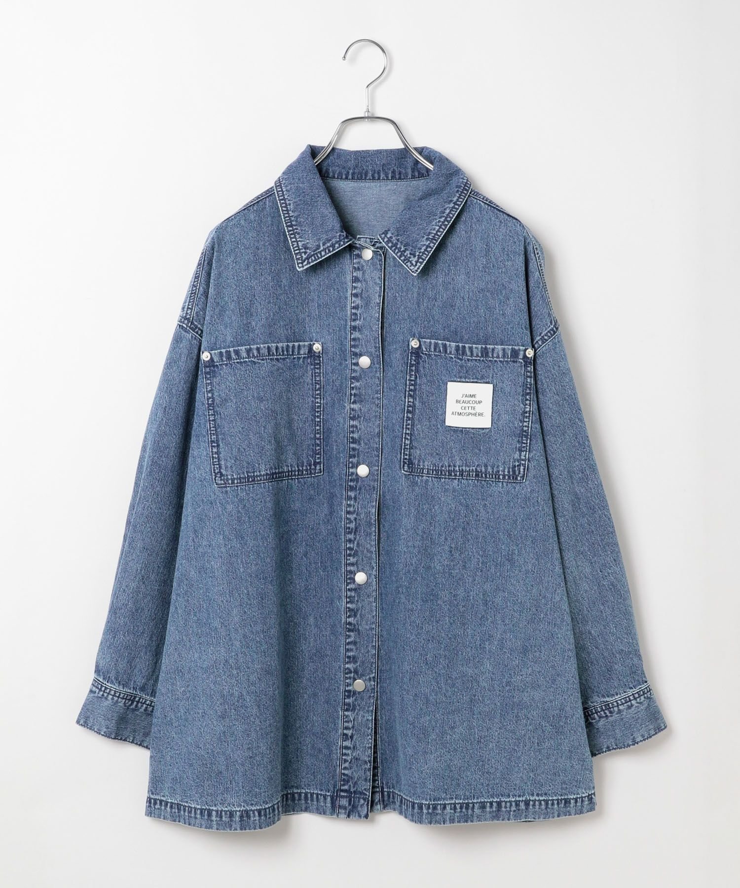 【レプシィム ローリーズファーム/LEPSIM LOWRYS FARM】のBIGデニムシャツ2 インテリア・キッズ・メンズ・レディースファッション・服の通販 founy(ファニー) 　ファッション　Fashion　レディースファッション　Ladies' Fashion Online　トップス・カットソー　Tops/Tshirt　シャツ/ブラウス　Shirts/Blouses　おすすめ　Recommend　キャミソール　Camisole　タンク　Tank　デニム　Denim　春　Spring　ケミカルブルー86|ID: prp329100004580138 ipo3291000000032661723