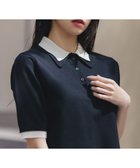 【ナチュラル ビューティー ベーシック/NATURAL BEAUTY BASIC】のダブルカラーポロニット クロ×オフ2|ID: prp329100004580147 ipo3291000000032450703